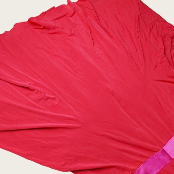 Kay Unger Red and Pink Midi Dress - Picture 6 of 11